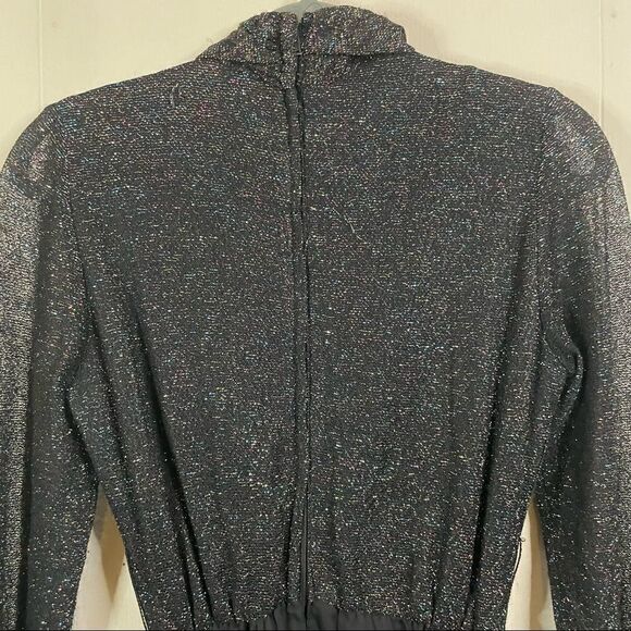 Vintage 60’s Jack Bryan Metallic High Neck Maxi Dress - Picture 9 of 9